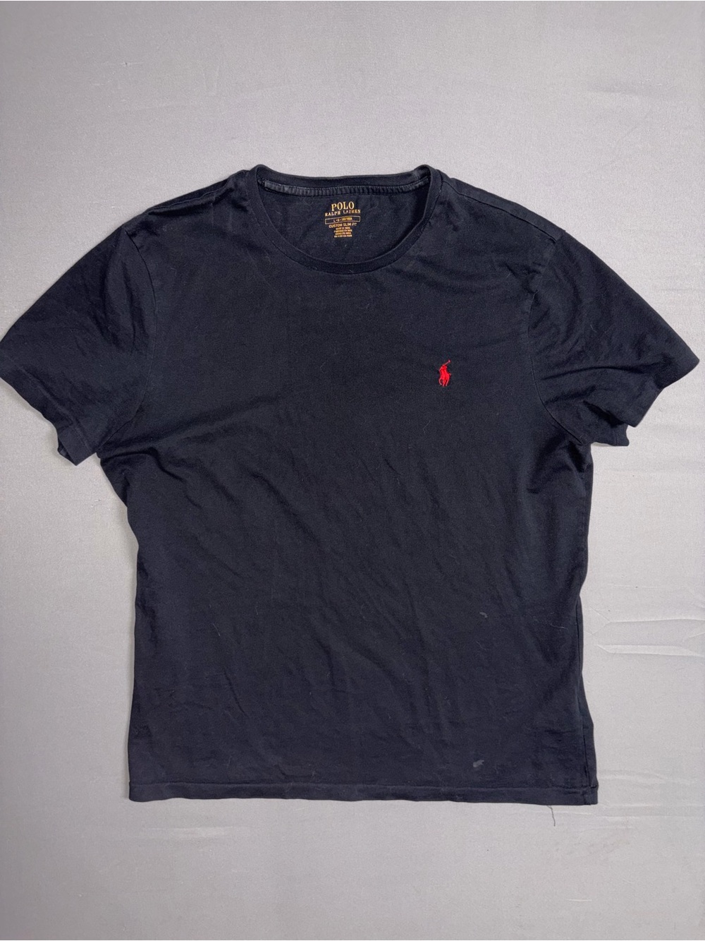 Polo by Ralph Lauren Men's Black Crewneck T-Shirt with Red Pony OPEN TO OFFERS
